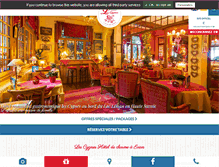 Tablet Screenshot of hotellescygnes.com